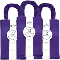 36CT Purple Color Kraft Paper Gift Bags Bulk with Handles [ Ideal for Shopping, Packaging, Retail, Party, Craft, Gifts, Wedding, Recycled, Business, Goody and Merchandise Bag] (Purple, 36CT Small)