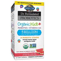 Garden of Life-Dr. Formulated Probiotics Organic Kids-Watermelon-Acidophilus and Probiotic Promotes Immune System,Digestive Health-Gluten,Dairy,Soy-Free,No Sugar Added-Chewables (30 Count)