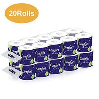 Toilet Paper 20 Rolls, 3 Ply 150 Leaves Ultra Soft Premium White Toilet Paper Towels, Toilet Tissue Degradable Roll Paper, Hand Towels for Home Kitchen Bathroom (20Packs)