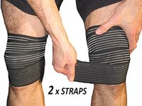 Elastic Knee Compression Bandage Wraps – Straps Support for Legs, Thighs, Hamstrings Ankle & Elbow Joints Reduce Swelling, Lymphatic Relief Help Recover from Knee Replacement Surgery (Small)