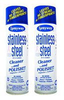 Sprayway SW841 Aerosol Stainless Steel Polish & Cleaner, 15 oz (15 oz can, Pack of 2)
