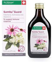 Dr. Dünner Sambu Guard Black Elderberry Syrup with Elderflower, Echinacea & Vitamin C, 5.9 fl oz - for Immune Support, Non-GMO, Gluten Free, Lactose Free, Vegetarian