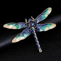 Dragonfly Elegant Gifts Brooch Delicate Accessories Lapel Pin Fashion Jewelry Daily Novelty Creation Party Girls Woman Girl Jewerly Cheap Style | color - Blue