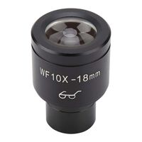 Eyepiece Lens, WF10X/18mm Biological Microscope Wide Angle Hight Eyepiont Eyepiece Lens Field of View: 18mm/0.8in