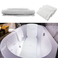 Sundlight Bath Pillow Mat, Full Body PVC Foam Spa Bathtub Cushion Non-Slip Suction Cups,Supports Head,Neck,Shoulder,Back and Tailbone for Bathroom Shower