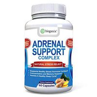 Adrenal Support Supplement - Adaptogenic Herbal Complex with Ashwagandha, Ginseng, Gotu Kola and Licorice Root for Adrenal Health and Stress Relief; Manages Cortisol and Fatigue; 60 Capsules
