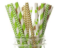 Dinosaur Birthday Party Straws, Dinosaur Straws (50 Pack) - Boys Birthday Dinosaur Party Supplies, Little Dino Paper Straws, T-Rex Party Decorations