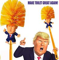 KOOYUTA onald Trump Hand Made Toilet Bowl Brush Make Toilet Great Again Funny Gag Gift (Yellow) (5PCS)