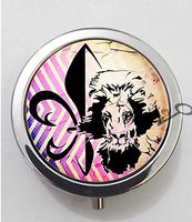 BlackKey Fleur De Lis Design 3-Compartment Decorative Pocket Gift Box Case Organizer for Pill, Color 1 -399