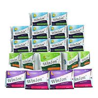 Winalite WinIon Dynamic Set 10x Day + 4X Night + 5X PantyLiner | Negative Ion Strip | Super Absorbent Core | Soft Wide Wings | Total Day 24cm 80 Pads Night 29cm 32 Pads PantyLiner 18cm 120 Pads
