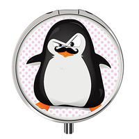 Pill Cases Metal,Custom Round Medecine Case Medecine Bottle Mini Travel Pill Vitamin Decorative Box Case Holder