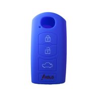 MOKIE Silicone Smart Remote 4 Buttons Key Case Fit Mazda 3 6 CX-7 CX-9 MX-5 Marine Blue