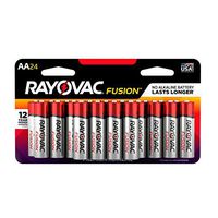 RAYOVAC AA 24-Pack FUSION Premium Alkaline Batteries, 815-24LTFUSK