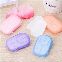 ZHISHIB Mini Disposable Travel Soap Paper Sheets, Outdoor Portable Soap Sheets Hand Washing Bath Scented Paper Soap and Slide Foaming Paper Bathing Soap Flakes for Outdoor,Camping Hiking (white)