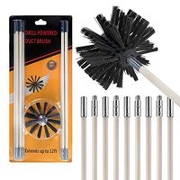 ITidyHome 12 Feet Flexible Dryer Vent Brush Cleaning Kit,Synthetic Brush Head,Lint Remover,9 Rods and 1 Brush Head