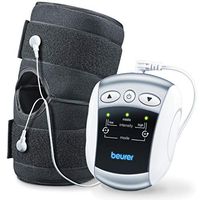 Beurer EM34 2-in-1 Knee & Elbow TENS Unit, Electric Massager with Brace for Pain Relief | 25 Modes | Good for Professionals | Universal Cuff Size, Men & Women | Stabilizing Muscle Strength Stimulator