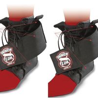 PAIR of Swede-O Inner Lok 8 Lace-Up Ankle Braces with patented internal figure eight straps, Black, X-Small