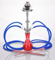 4 hose 23" Nablus Red Hookah Shisha Nargila water glass vase pipes smoke sale