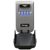 Master Lock 5425D Set Your Own Combination Wall Mount Lock Box with Light Up Dials, 6 Key Capacity