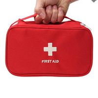Lixada Portable First Aid Empty Kit Pouch Tote Small First Responder Storage Bags Compact Emergency Survival Medicine Bag for Home Office Travel Camping Sport Hiking Cycling Outdoor Red Style 1