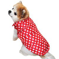 Dog Padded Vest, Lookvv Fleece Lined Warm Dog Jacket for Puppy Winter Cold Weather Vest Red X-Large
