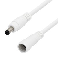 KUNCAN 12ft 2.1mm x 5.5mm DC Power Plug Extension Cable Male to Female for 12v Security Camera/LED Strip Lights 18AWG Heavy Duty Cord
