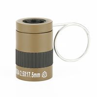 Mini Compact Telescope,iWEingHo&21 2.5x17.5mm Mini Telescope Pocket Monocular HD Lens with Knuckle Finger Ring - Khaki