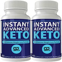 Instant Advanced Keto 2 Bottle Pack Natural Pure Ketones BHB Ketogenic Weight Loss Pills 60 Capsules 800 MG GO BHB Salts to Help Your Body Enter Ketosis More Quickly