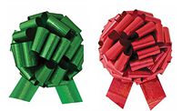 Nicky Bigs Novelties 14" XL Large Giant Christmas Red and Green Pull Bow Pew Bows Decorations Set