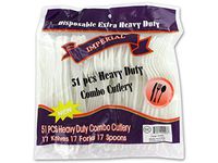 Plastic Cutlery Set - Case of 24