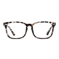 TIJN Blue Light Blocking Glasses Square Nerd Eyeglasses Frame Anti Blue Ray Computer Game Glasses (Leopard-New)