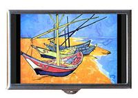 Vincent Van Gogh Boats Saintes Decorative Pill Box