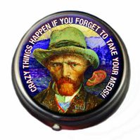 Van Gogh Pill Box - Compact 1 or 2 Compartment Medicine Case