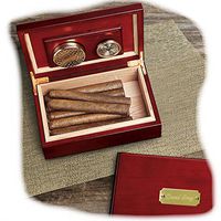Engraved Cherry Wood Humidor for Cigars GROOMSMAN GIFTS
