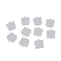 Aexit 10Pcs Mini-DP Cord Management Clear Silicone Anti-dust Stopper/Plug for Protect Data Port Cable Sleeves of PC