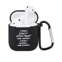 Rumbeast Classic TV Show Friends TPU AirPods Case, 2019 Newest Full Protective Shockproof Case Cover with Carabiner Keychain Compatible for Airpods 1 & 2 Charging Cases(Style 04)