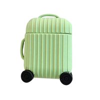 XYanXXX Cute Suitcase Soft Silicone Dustproof Protective Case Cover for Apple Airpods Green