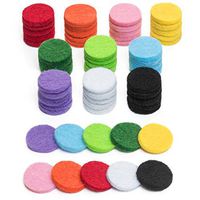 60 Pcs of 17mm Essential Oil Pads For The Idymar Aromatherapy Bracelets & Pendants | Pack of 6 X 10 Colored Aroma Diffusing Refill Pads & Microfiber Cloth | Pretty Assorted Colors & Long Lasting Scent
