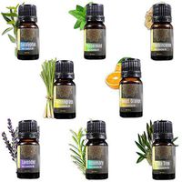 MOTTOMO Aromatherapy Essential Oils Set (8 x 10ml) - 100% Pure Therapeutic Grade Oils for Diffuser and Fragrance Oil - Peppermint Oil, Lavender Oil, Tea Tree, Eucalyptus Oil, Orange, Lemon, Rosemary