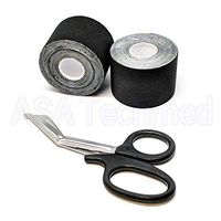 ASA Techmed Sport Black Kinesiology Tape with Free Matching Shear - 16.5 ft Uncut Roll - Best Pain Relief Adhesive for Muscles, Shin Splints, Knee & Shoulder - 24/7 Waterproof Therapeutic Aid