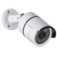 LONNKY Full HD 1080P Outdoor Security Bullet Camera,Waterproof Outdoor/Indoor Surveillance Camera with IR Cut 3.6mm Lens Wide Angle, Motion Detection and Clear Night Vision Function, White