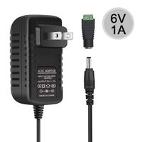 inShareplus 6V Low Voltage Power Supply, Transformer, Power Adapter, DC 6V 1A, 6 Watt Max, AC 100-240V to DC 6V, with 5.5/2.1 DC Female Barrel Connector