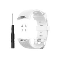 LDFAS Forerunner 45/45S Band, Soft Silicone Watch Strap Compatible for Garmin Forerunner 45S, Forerunner 45, White