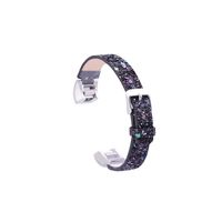 KuToo Compatible with Fitbit Alta Bands/Alta HR/Ace Bands Leather Flash Glitter Bling Band Wristband Strap Replacement Accessory Band (3D Glitter Black)