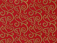 Valentine Wrap - Scrolled Hearts Gift Wrap 24"x100' Gift Wrap Cutter Box (1 Box) - Wraps -E4074CB