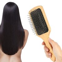 Simple Lady Female Wood Steel Needle Hairdressing Hair Care Healthy Scalp Massage Comb