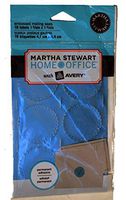Martha Stewart Home Office Embossed Mailing Seals, 18 Labels, 1 5/8 X 1 3/4 Inches, Blue