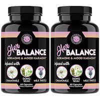 Her Balance, Women’s Hormone and Mood Harmony, PMS Relief, Menopause Support, Infused with Chamomile, DongQuai, Milk Thistle and Black Cohosh by Angry Supplements, 60 Day Supply (2-Bottles)