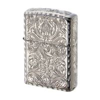 Zippo Armor Case Arabesque Platinum Plating Tank 5-Sides Etching Japan Limited King2