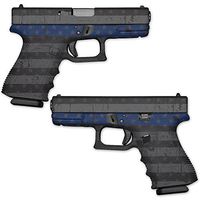 Wrap Compatible With Pistol - Thin Blue Line | Mightyskins Gunwraps Protective, Durable, And Unique Vinyl Handgun Wrap Kits | Easy To Apply, Remove, And Change Styles | Made In The Usa